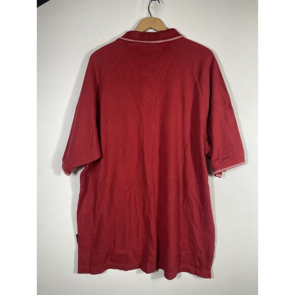 OU Team Nike Polo Shirt Size XXL 2XL Mens Red Textured Knit Y2K Oklahoma Sooners - Picture 7 of 9